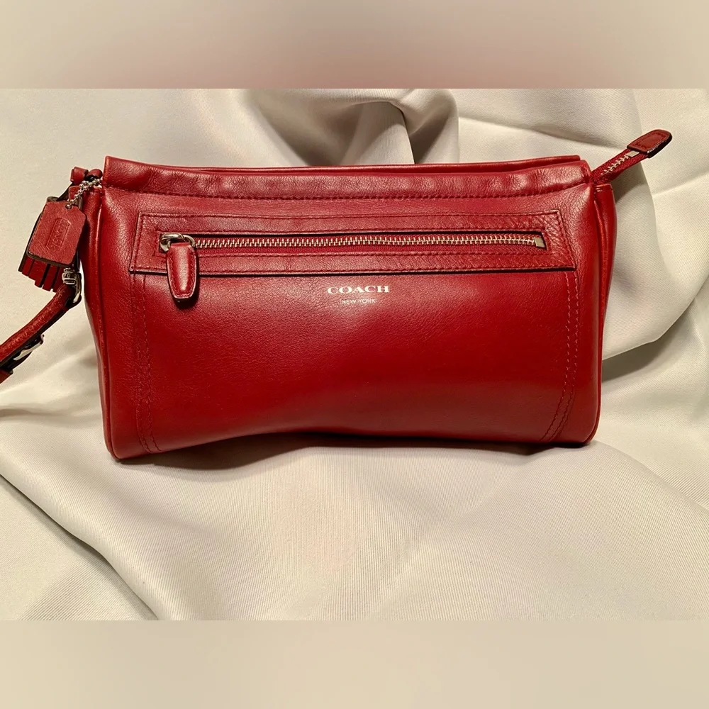 Red Coach Bag. Used. - Picture 1 of 4